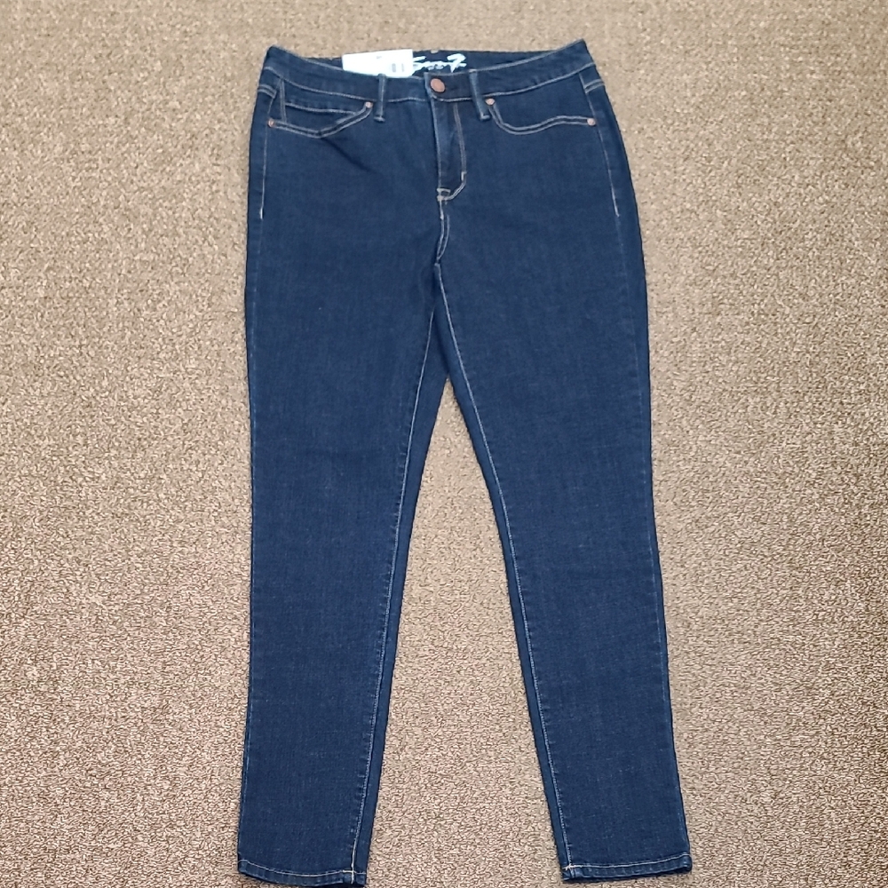Seven7 Dark Blue Women's Skinny Jeans